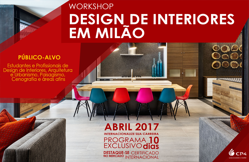 Vagas abertas para a terceira edição do Workshop Design de Interiores em Milão