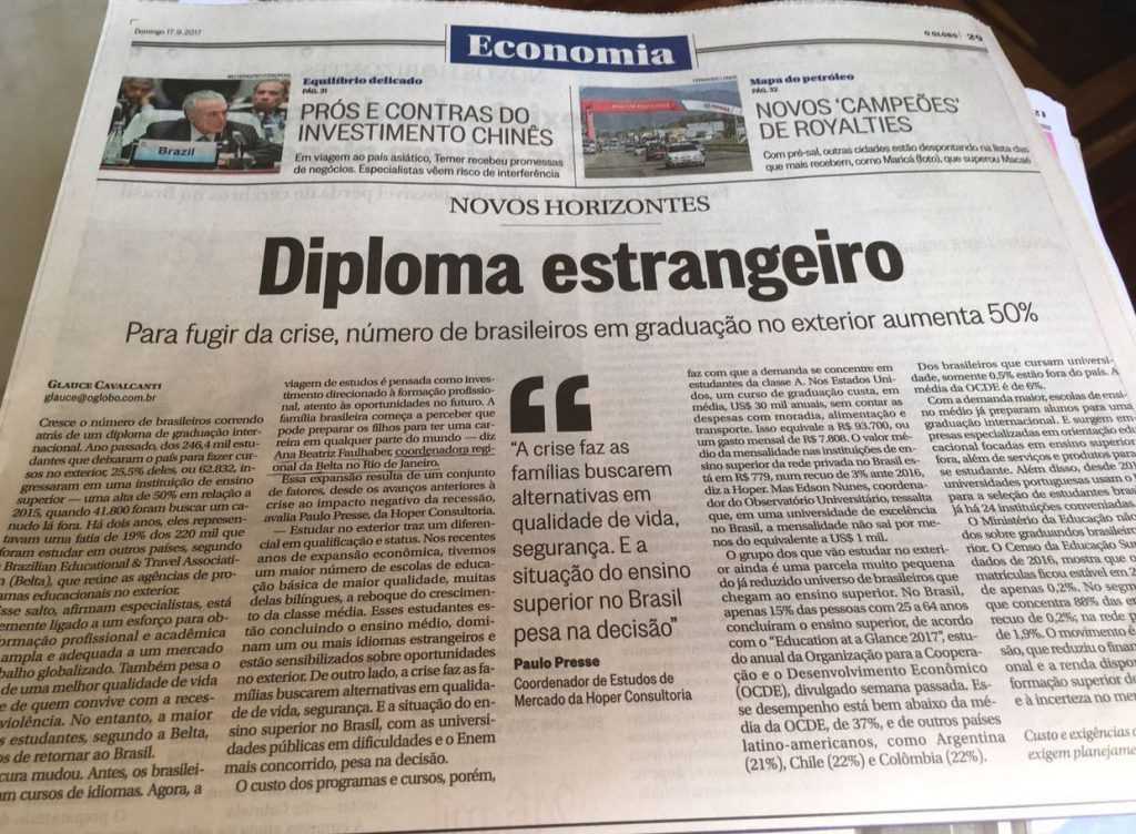 CEO da CP4 e coordenadora da Belta RJ fala sobre diploma estrangeiro no O GLOBO