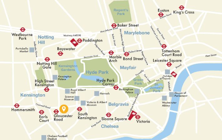 Mapa para seu intercâmbio em Londres
